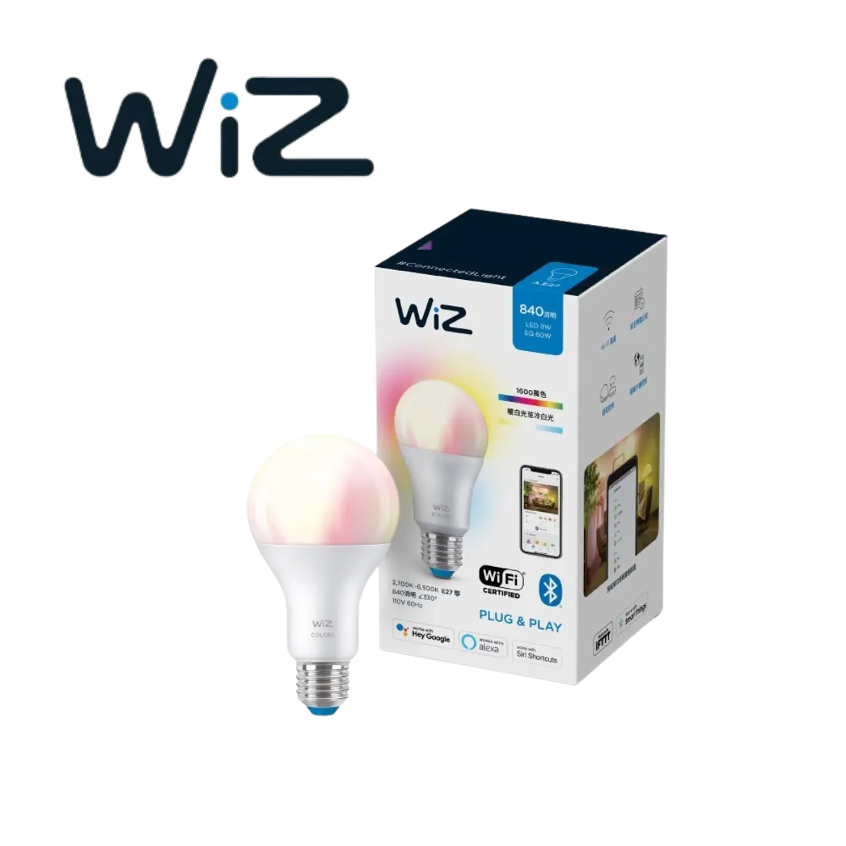 Philips 飛利浦 Wi-Fi WiZ 智慧照明 全彩燈泡